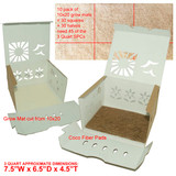 Quart paper clamshell packaging for fresh vegetables