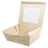 NoTree Paper #8 To Go Boxes 46 oz w/ PLA Window TO-NT-8W