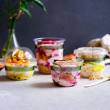 Vegware 12 oz PLA Bella Round Deli Containers BEL-12G