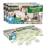 EcoSafe Compostable Food Service Gloves Medium CBG200
