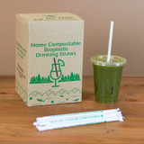 Box of 7.75" PHA Wide Smoothie Straws Wrapped