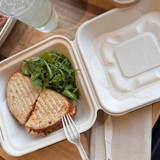 Single Compartment Fiber World Centric Clamshell