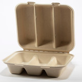 3-Compartment Taco Container Compostable Clamshell Eco-Takeout Box –  EcoQuality Store