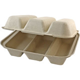 3 Taco Compostable Fiber Clamshell Boxes | TO-SC-T39-LFS