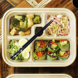 Clear Lid 5-C Fiber Bento Box – Simply Pak