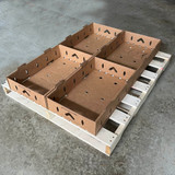 Master Tray Cardboard Shippers on a Pallet