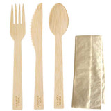 World Centric 6.7" individually wrapped bamboo utensils AS-BB-TN