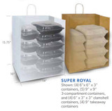 Duro Super Royal Dubl Life Paper Shopping Bags | 14x10x16" | 87145