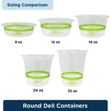 Custom Printed 8 oz Compostable PLA Round Deli Containers World