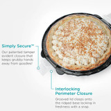 8" Simply Secure PLA Pie Package w/ 1.25” Domed Lid | BXX00851