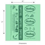 15 x 17" BioBag Compact Roll Produce Bags CP1517 15 x 17" BioBag Compact Roll Produce Bags CP1517