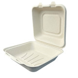 Compostable fiber clamshell Compostable fiber clamshell
