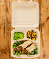 Opened Fiber Compostable To-Go Box