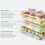 6-Pack Compostable PLA Macaron Storage Containers BXX07066