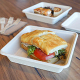 9x9" Fiber Linear Takeout Containers CT-FB-9L-LFP