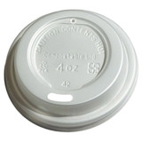 4 oz Hot Cup White CPLA Sip Lids 62mm 