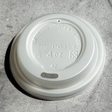 4 oz Hot Cup White CPLA Sip Lids 62mm 