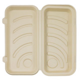 12" World Centric Compostable Fiber Deep Flatbread Pizza Boxes - PB-SC-U13D-LFS