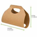 Kraft Paper Handled 2 Cup Carriers 210CUPC2