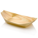 8" x 4.25" Large Wooden Food Boats RWB0157