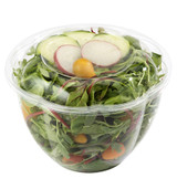 Eco-Products EP-SB48 48 oz. Clear Compostable Plastic Salad Bowl with Lid -  50/Pack