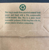 Bottom of 1/2 lb compostable Coffee Bags CN-6PLA Bottom of 1/2 lb compostable Coffee Bags CN-6PLA