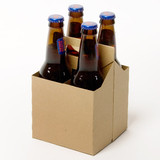 Cardboard Carrier, White 12 oz Bottle Carrier