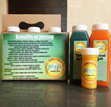 6 Pack Kraft Bottle Carriers With Messaging Holding Juice Bottles