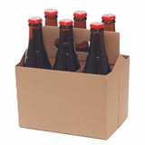 6 Pack Kraft Bottle & Can Carrier CBC-6KRAFT