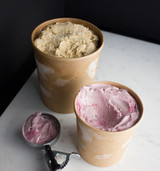 16 oz Pint-Sized White Ice Cream Containers with Lids