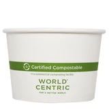 12 oz World Centric Compostable White Paper Bowls BO-PA-16