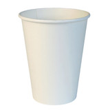 12 oz Compostable White Paper Hot Coffee Cups