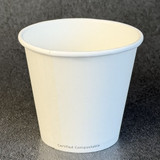 8 oz Squat Compostable White Paper Hot Coffee Cups