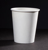 8 oz White Compostable coffee Cups CU-PA-8-GN