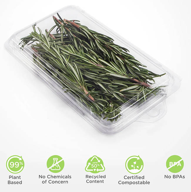 1 oz Hanging Herb Clamshell Packaging PLA XXV00409