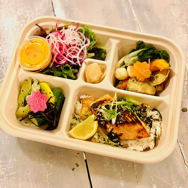 Sample of Compostable Fiber Bento Boxes