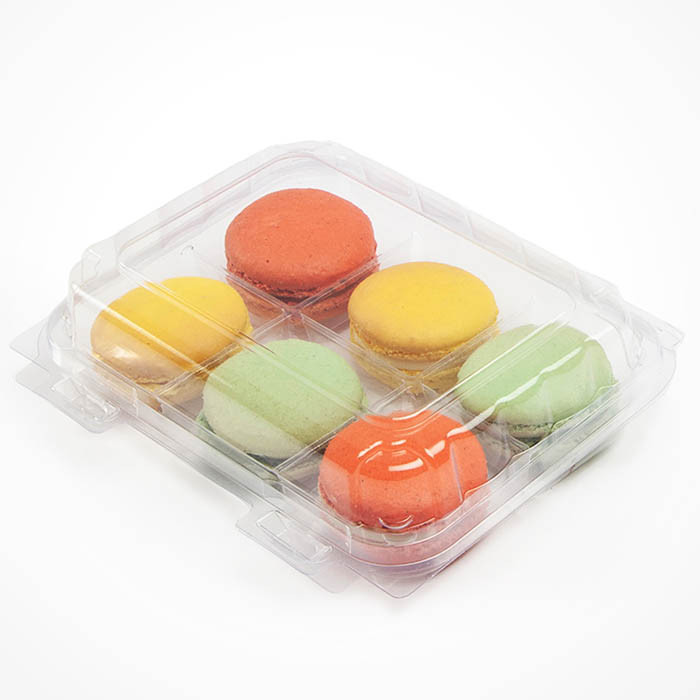 6-Pack Compostable Macaron Containers | BXX00097