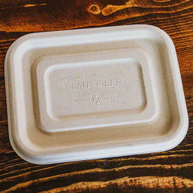 Fiber Lids for 6.5x5" World Centric Fiber Tray | No PFAS | 600/Case Fiber Lids for 6.5x5" World Centric Fiber Tray | No PFAS | 600/Case