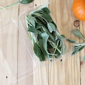 0.5 oz Compostable PLA Hanging Herb Clamshell Packaging | 376/Case 0.5 oz Compostable PLA Hanging Herb Clamshell Packaging | 376/Case