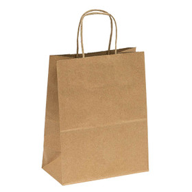 Kraft Recycled Paper Shopping Bags |8 x 4.5 x 10.6| Sample