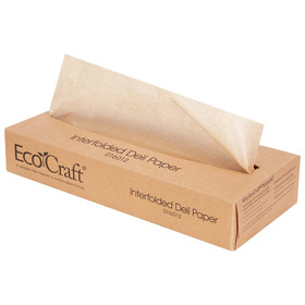 EcoCraft Interfolded Soy Wax Deli Sheets, 12 x 10 3/4, 500/Box, 12 Boxes/Carton
