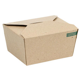 Food Carry Delivery Boxes Biodegradable Kraft - Individual Size