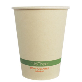 12 oz World Centric Compostable NoTree Paper Hot Cups | 1,000/Case