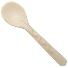 10" World Centric Compostable Fiber Serving Spoons | No PFAS | 100/Case 10" World Centric Compostable Fiber Serving Spoons | No PFAS | 100/Case