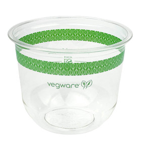 12 oz Vegware Bella Compostable PLA Clear Round Deli Containers | 1,000/Case