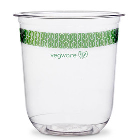 16 oz Vegware Bella Compostable PLA Clear Round Deli Containers | 1,000/Case