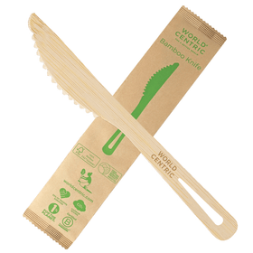 6.7” World Centric Bamboo Knives Individually Wrapped | 750/Case