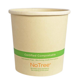 16 oz Tall World Centric Compostable NoTree Paper Bowls | 500/Case  16 oz Tall World Centric Compostable NoTree Paper Bowls | 500/Case