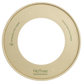 NoTree Paper Lids w/PLA Window for 42 oz Wide Bowls | Sample NoTree Paper Lids w/PLA Window for 42 oz Wide Bowls | Sample