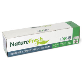 EcoSafe Compostable Cling Wrap Film Cutterbox 11.4" x 820' EcoSafe Compostable Cling Wrap Film Cutterbox 11.4" x 820'